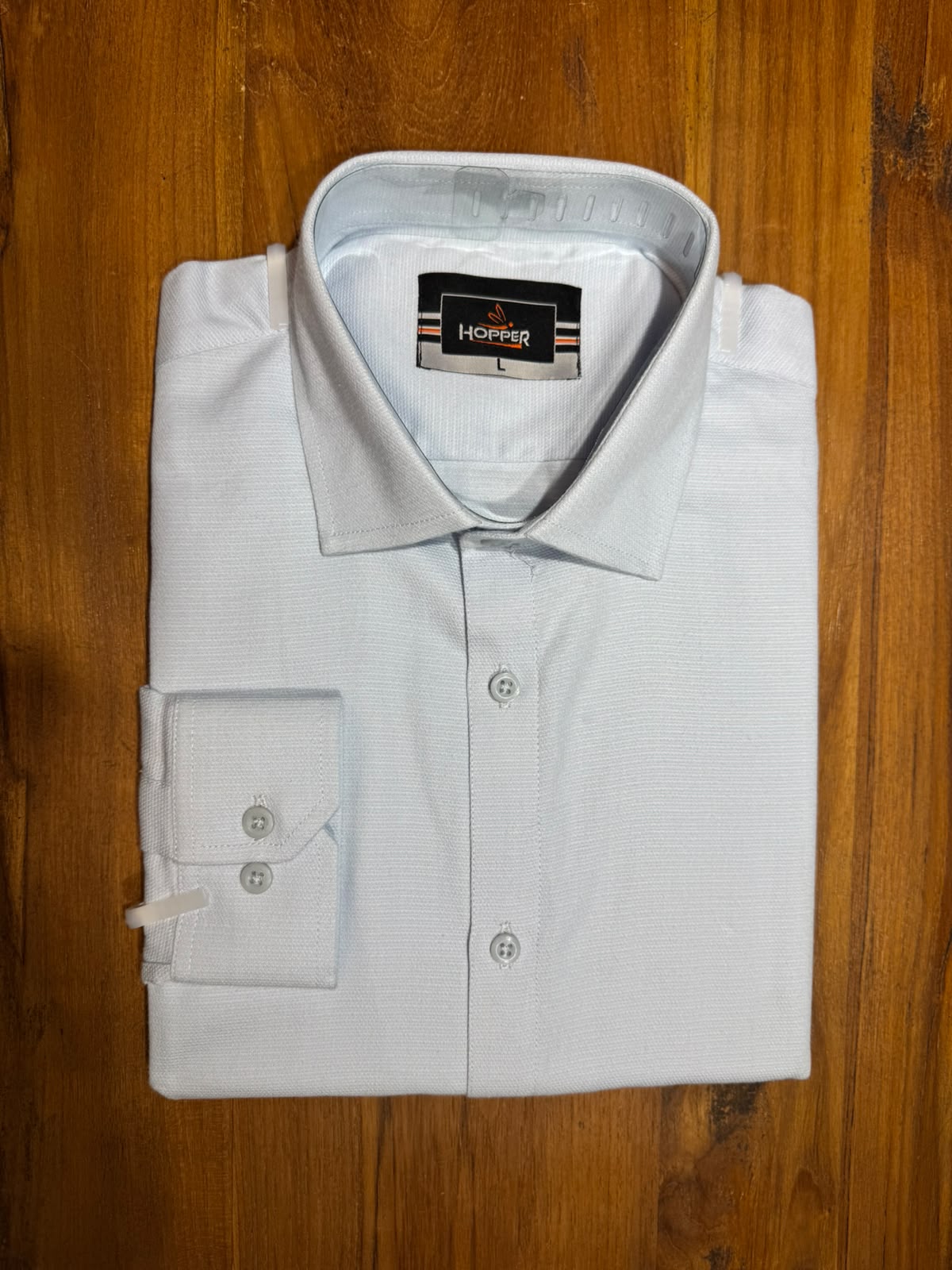 White Textured Formal Shirt