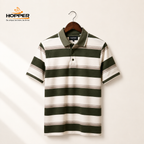 Hopper Olive Stripe Polo
