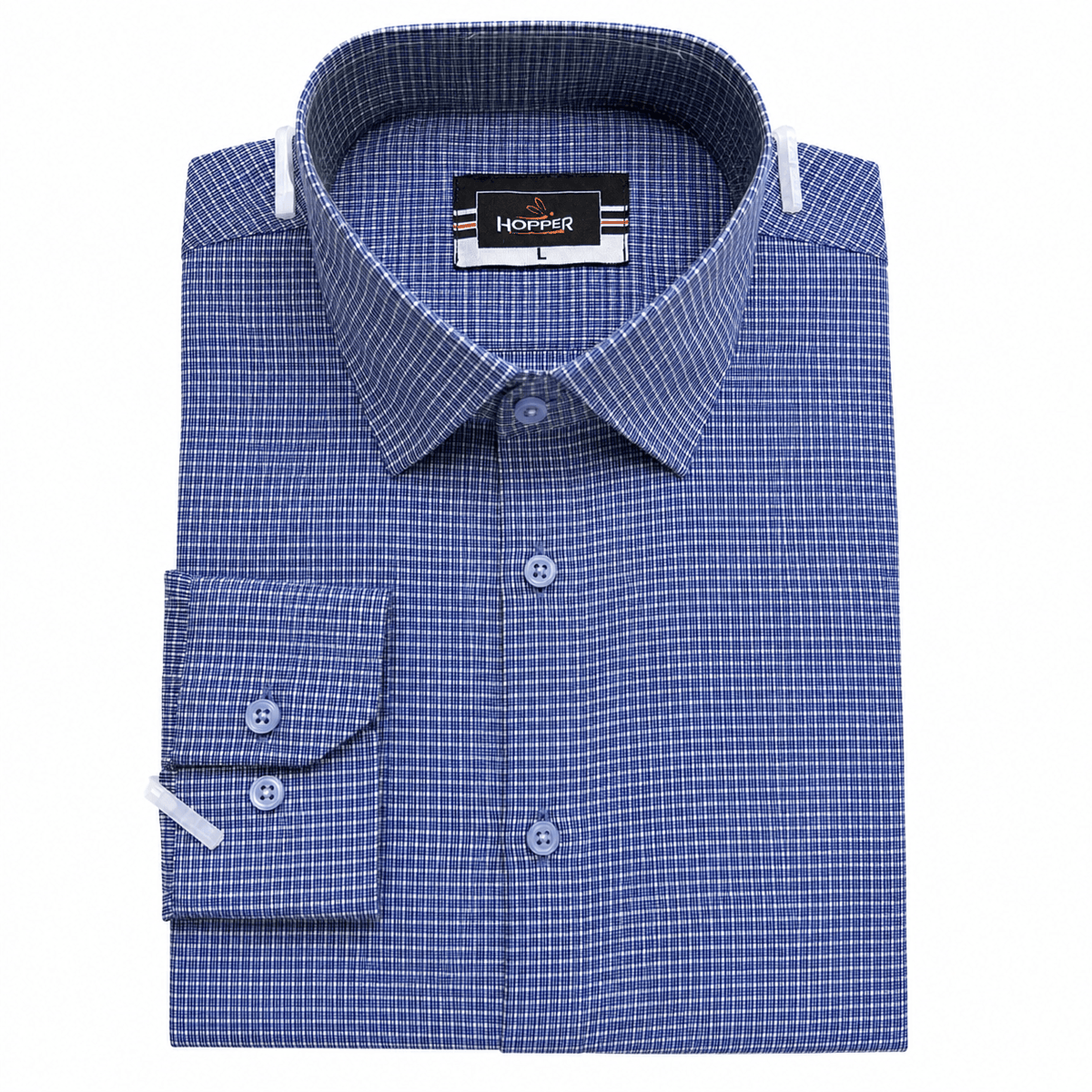 Classic Navy Grid Shirt