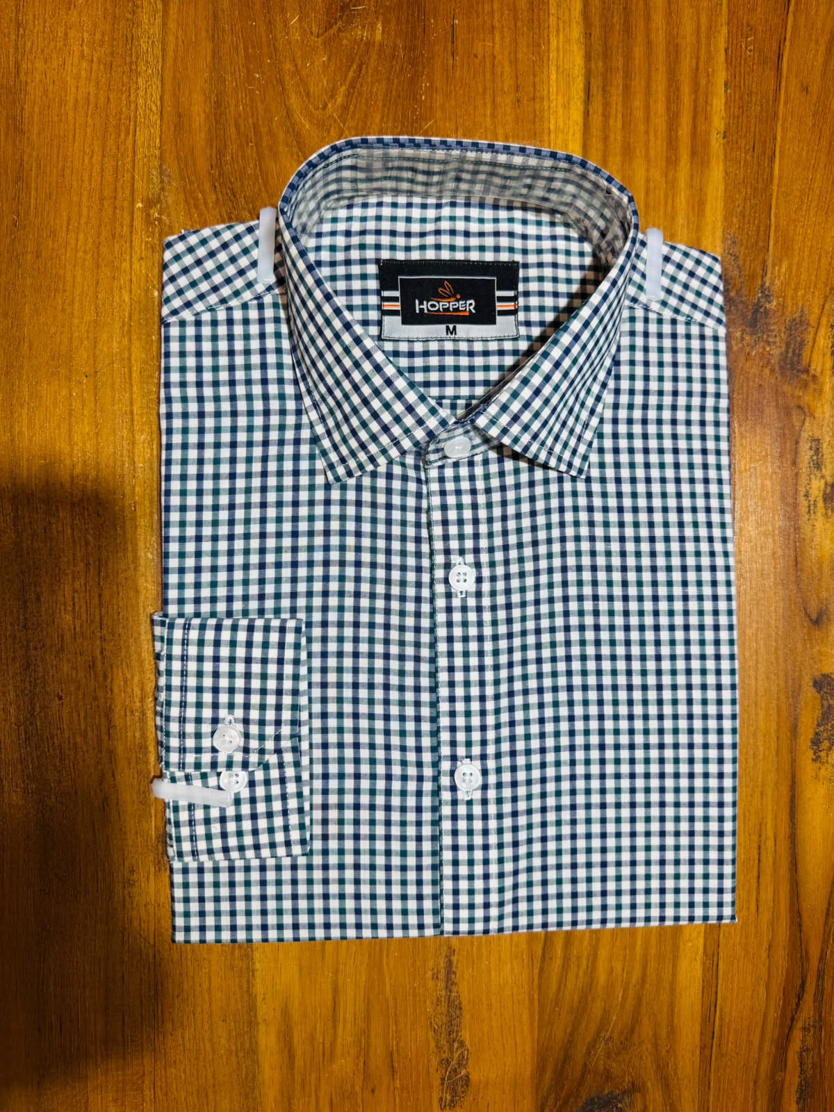 Navy Gingham formal shirt