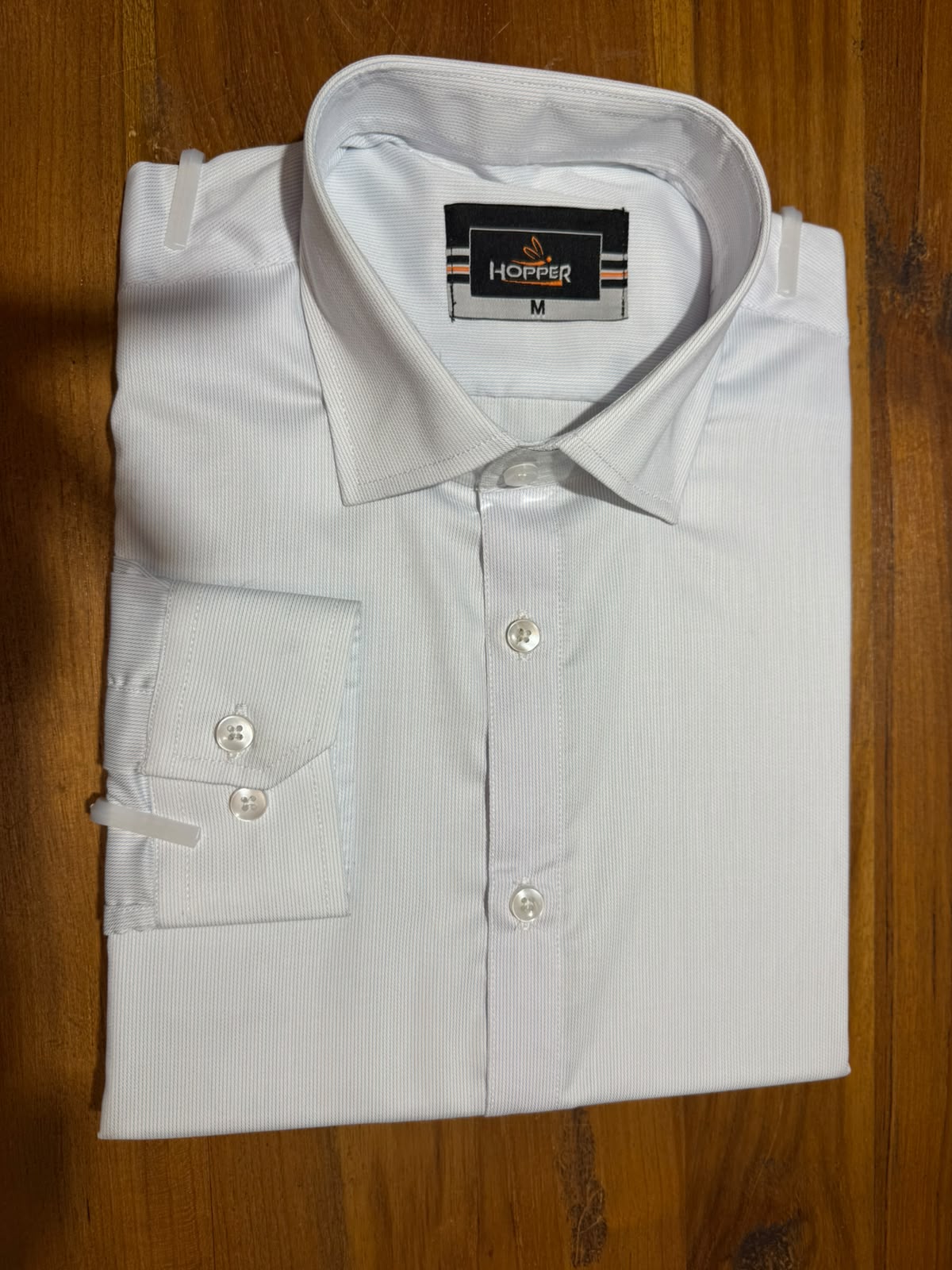 White Textured Formal Shirt