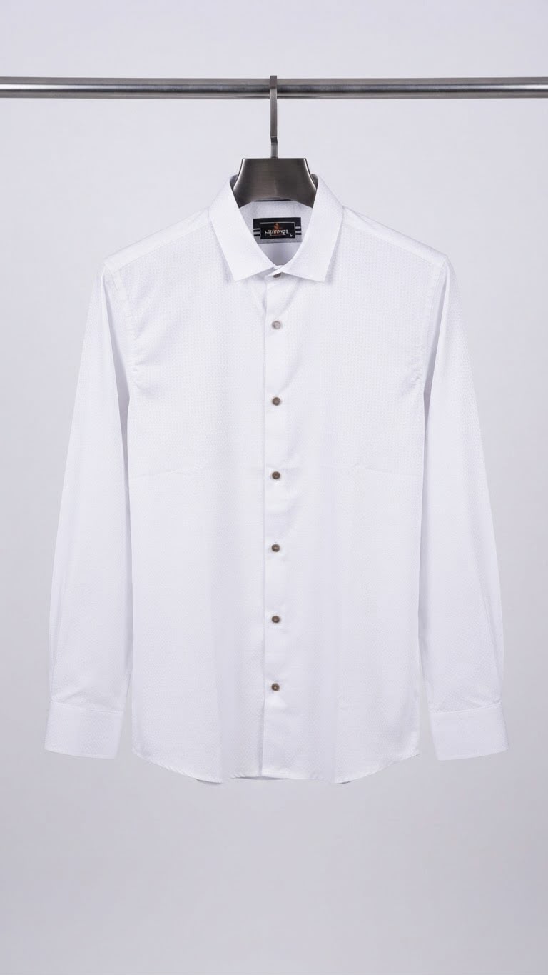 Classic White Textured Shirt