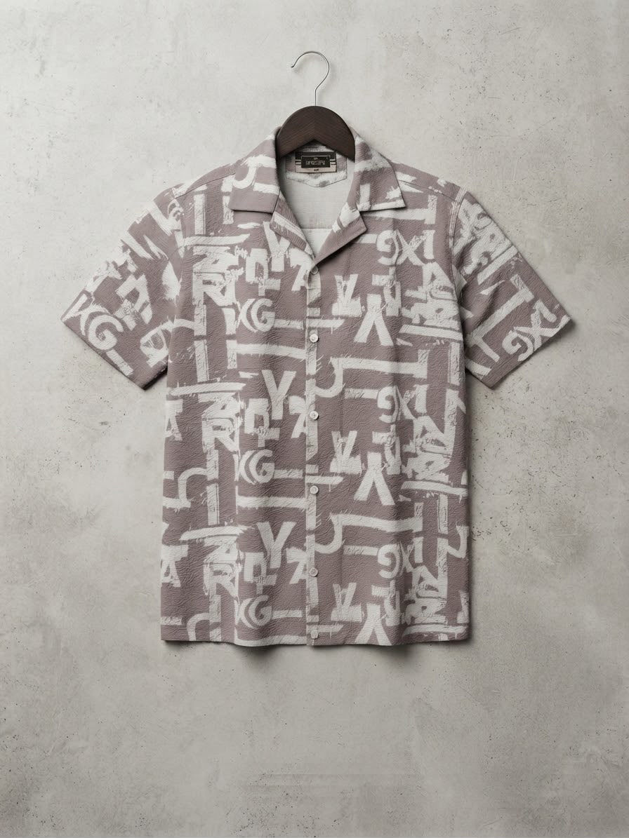 Mauve Graffiti Brushstroke Shirt