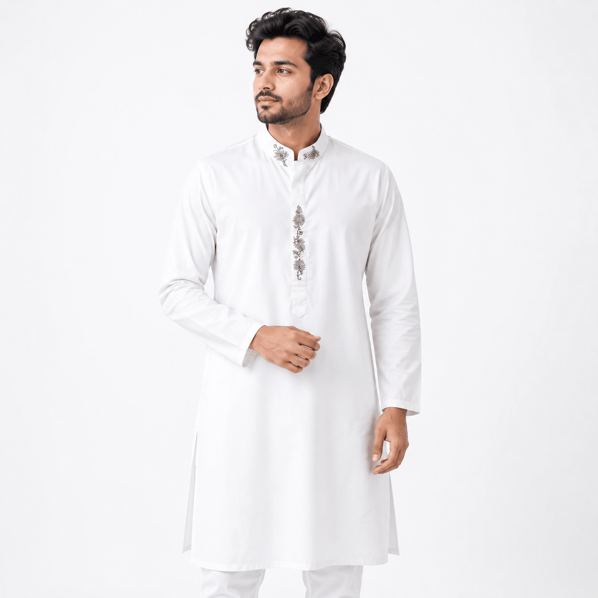 Royal White Handwork Panjabi