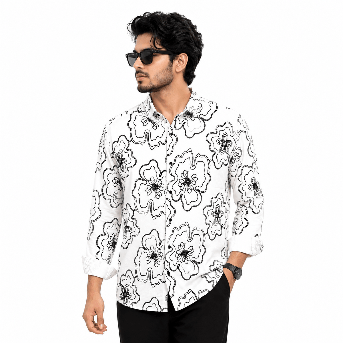 Monarch Floral Print Shirt
