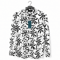 Monochrome Leaf Print Shirt