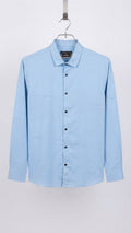 Sky Blue Geometric Pattern Shirt