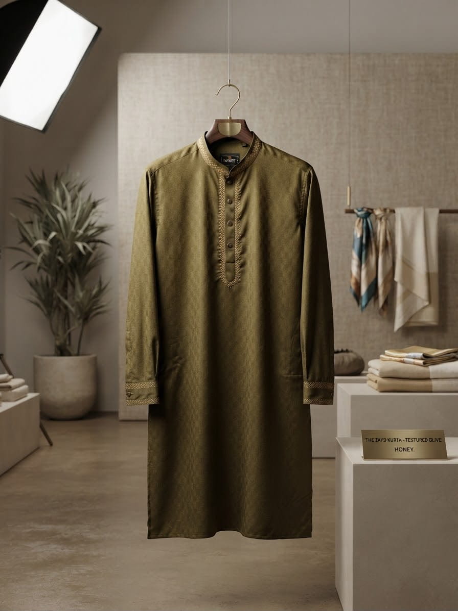 Velvet Olive Premium Panjabi