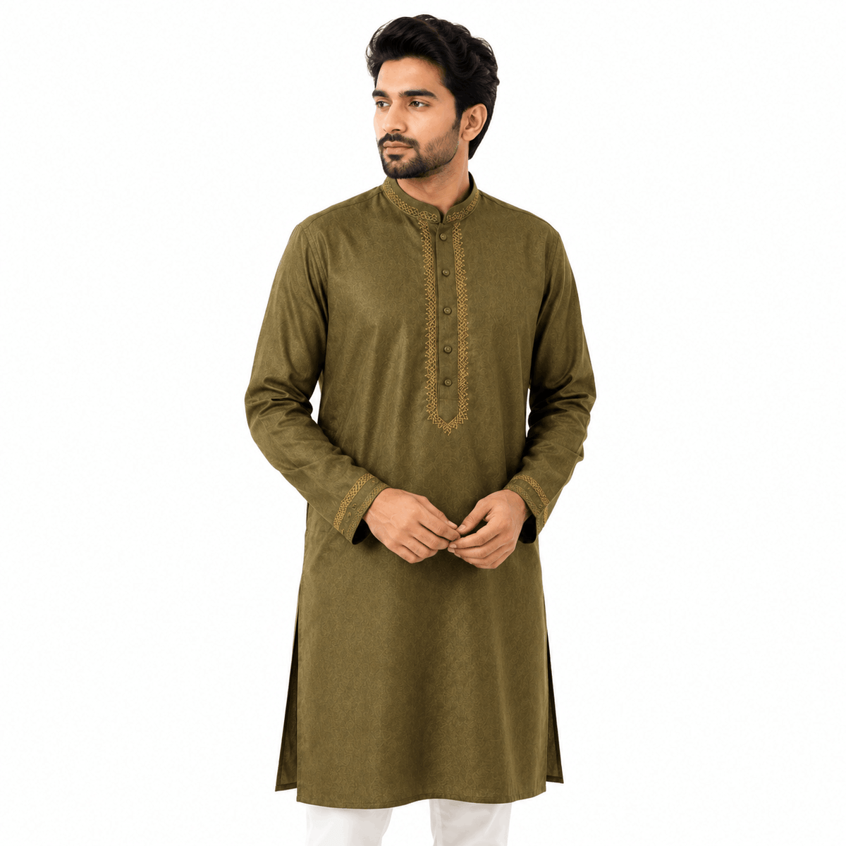 Velvet Olive Premium Panjabi