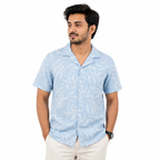 Light Blue Botanical Shirt