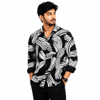 Monochrome Wave Shirt