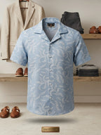 Light Blue Botanical Shirt