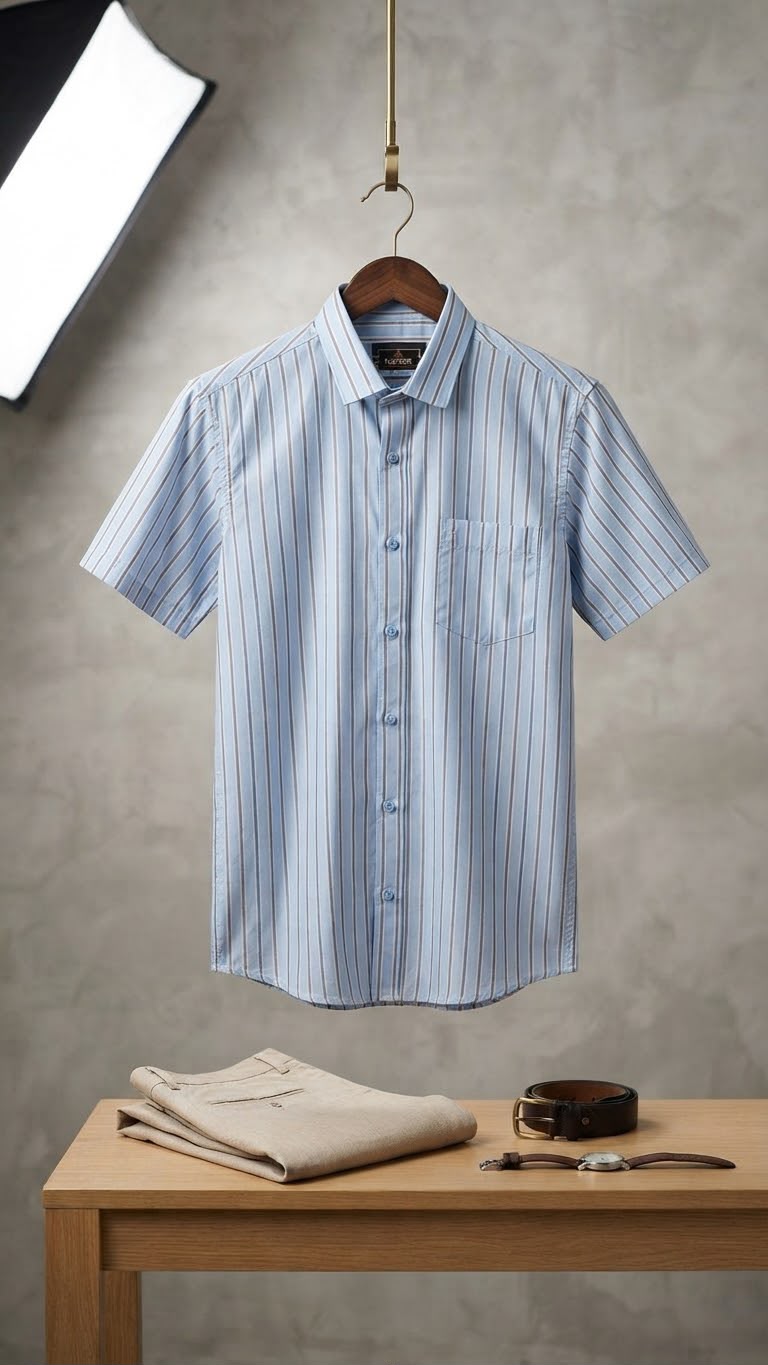 Sky Blue Stripe Shirt
