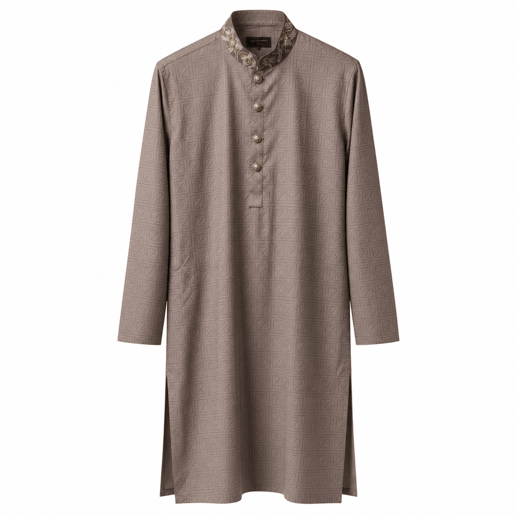 Royal Taupe Pattern Panjabi