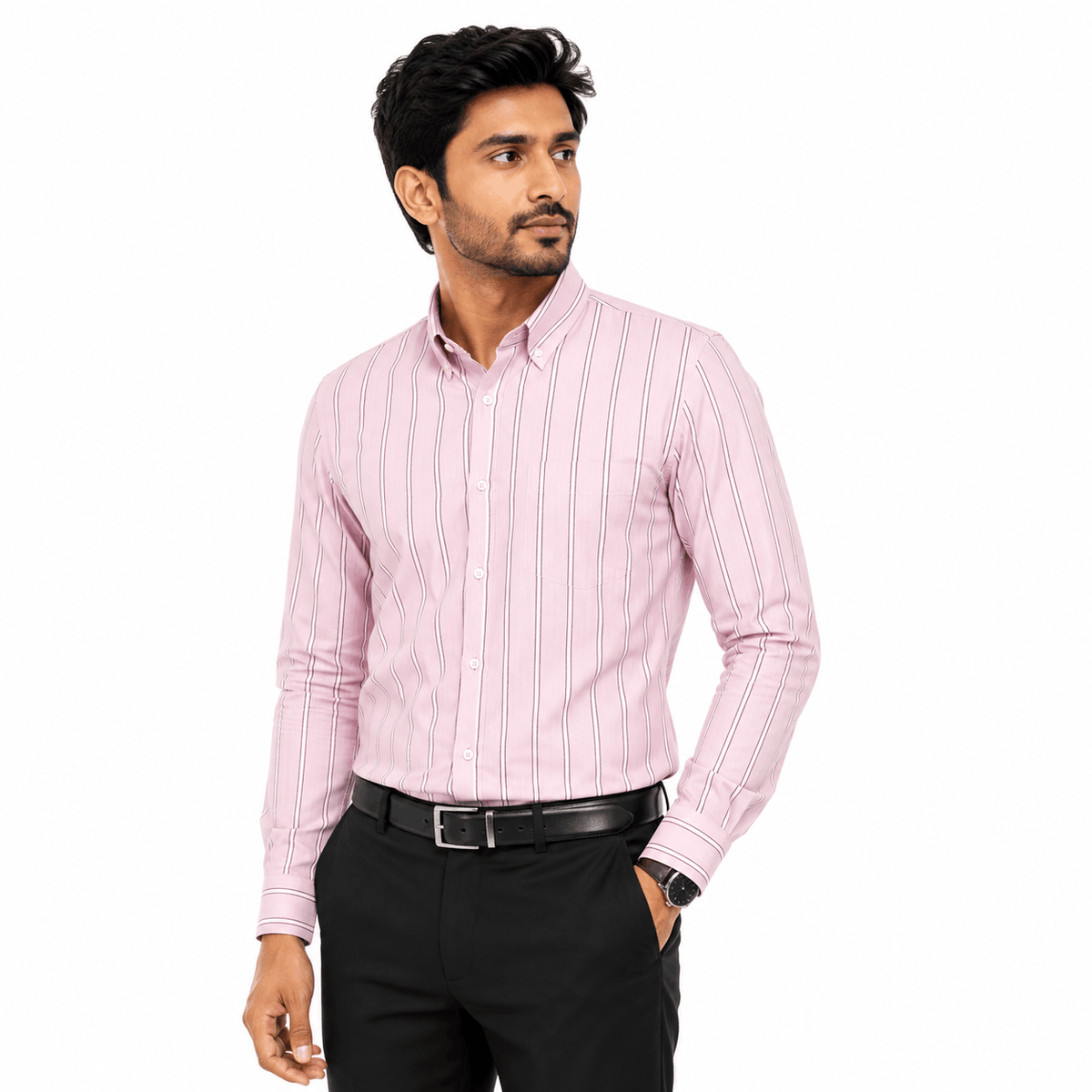 Pink Stripe Formal Shirt