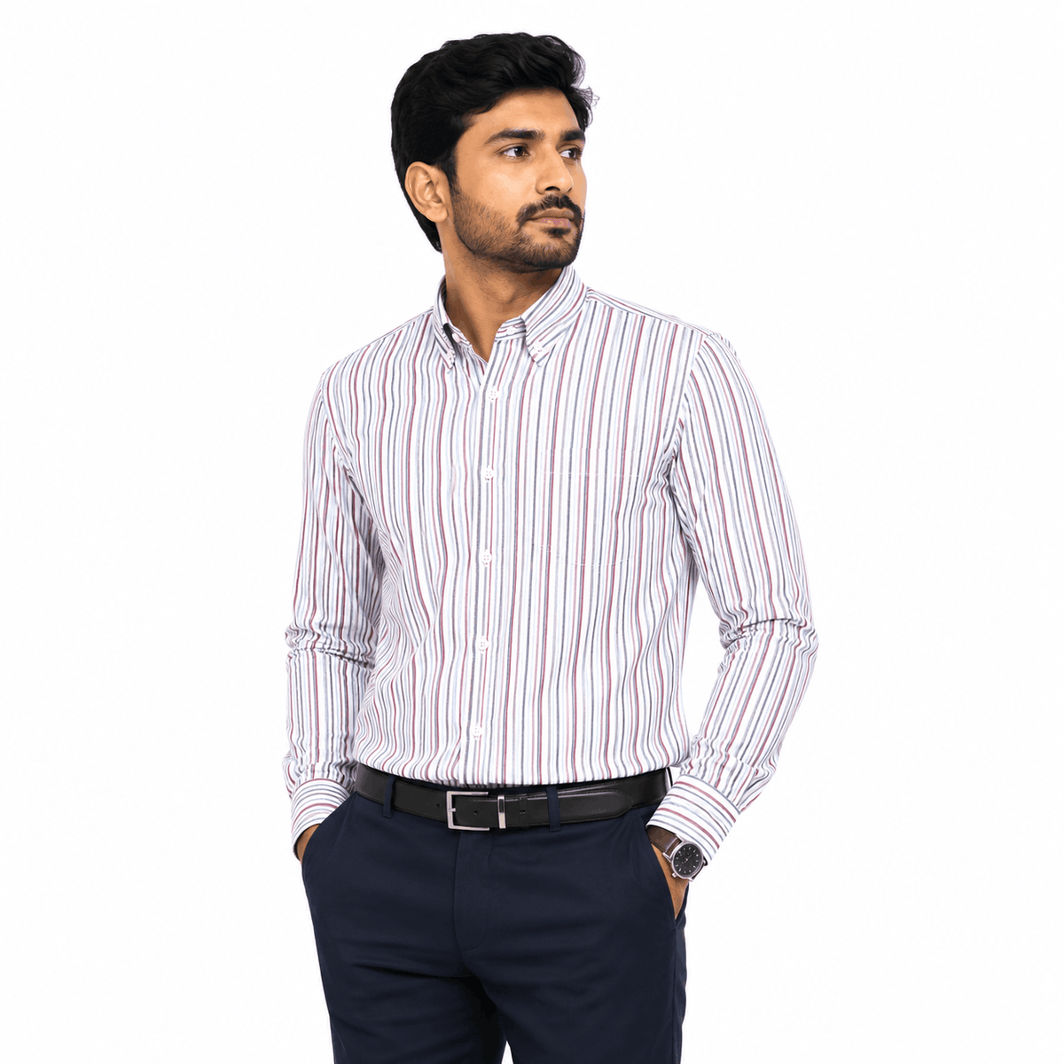 Multi-Stripe Formal Shirt