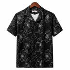 Black Floral  Printed Shirt