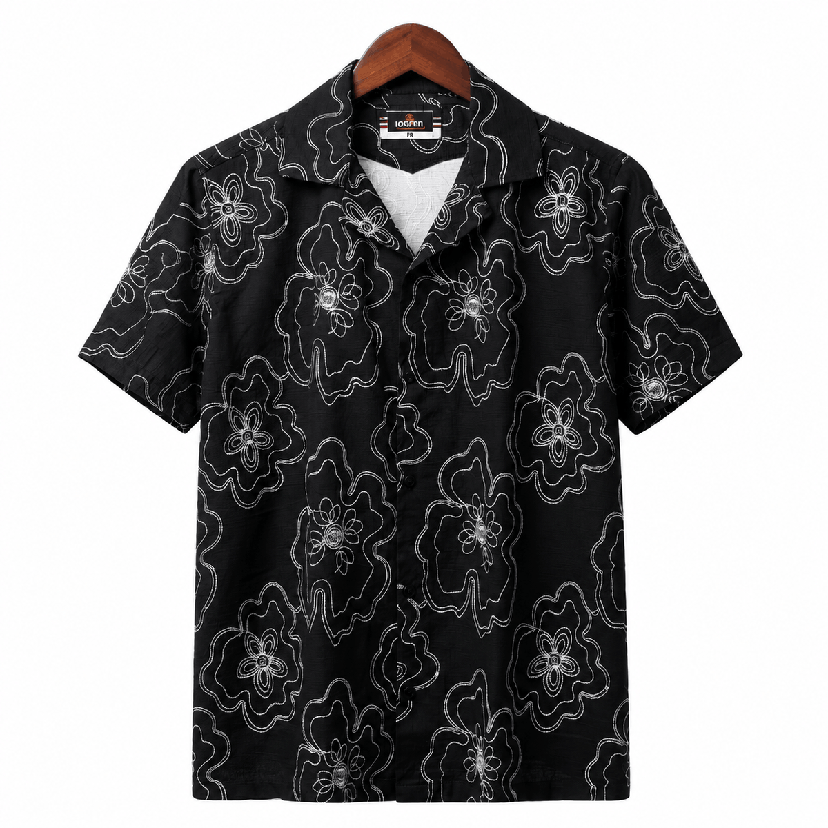 Black Floral  Printed Shirt