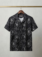 Black Floral  Printed Shirt