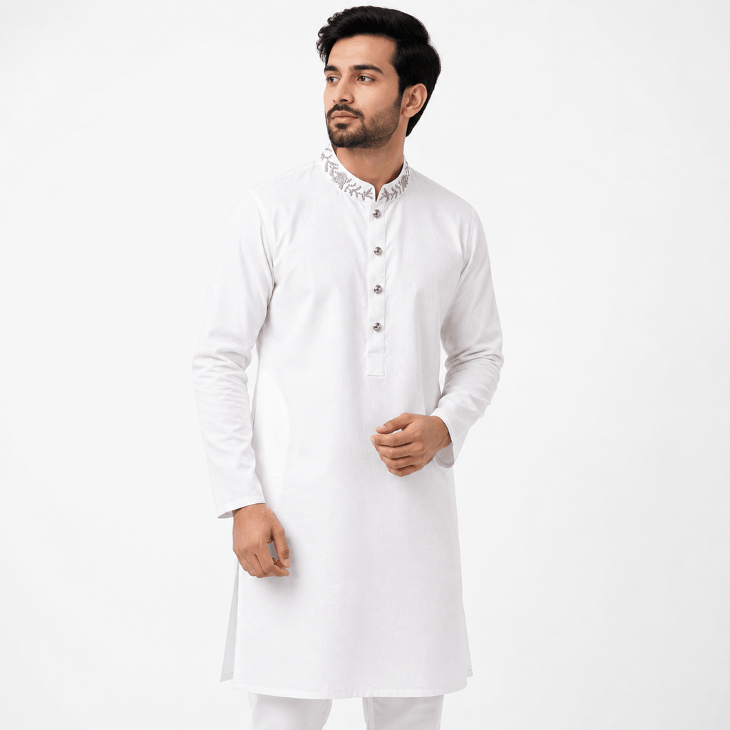 Royal White Panjabi