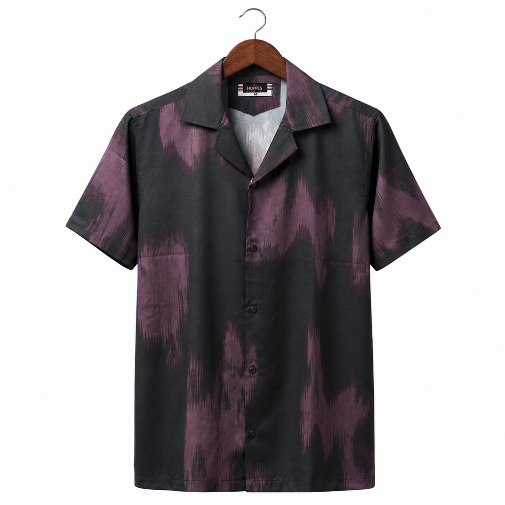 Charcoal Ikat Camp Shirt