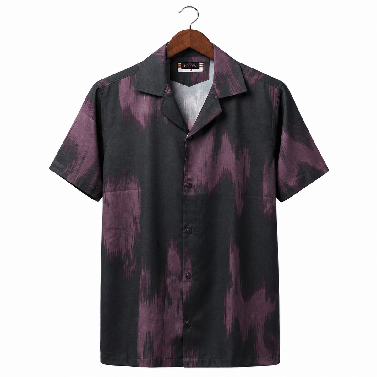 Charcoal Ikat Camp Shirt