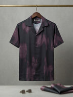 Charcoal Ikat Camp Shirt