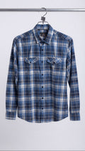 Blue & White Plaid Full Sleeve Shirt