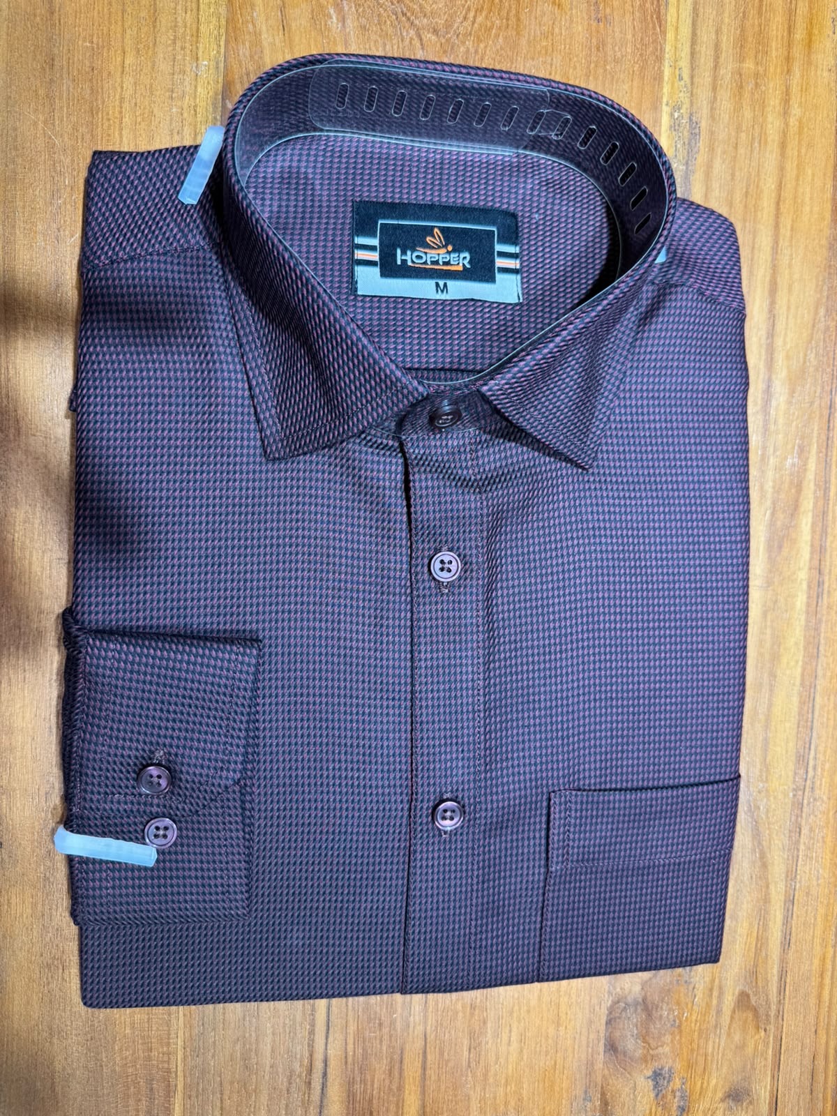 Navy Textured Formal Shirt