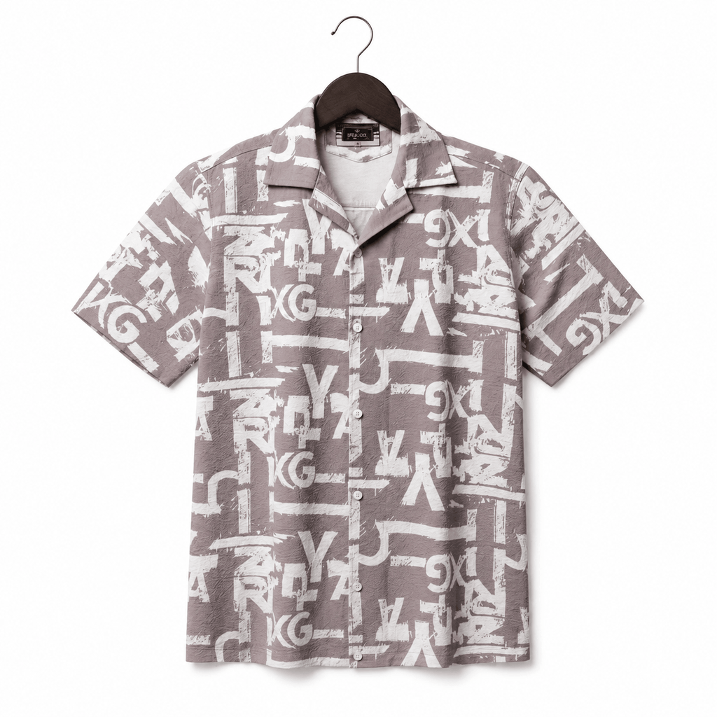 Mauve Graffiti Brushstroke Shirt