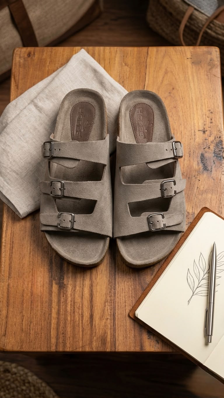 Triple Buckle – Taupe