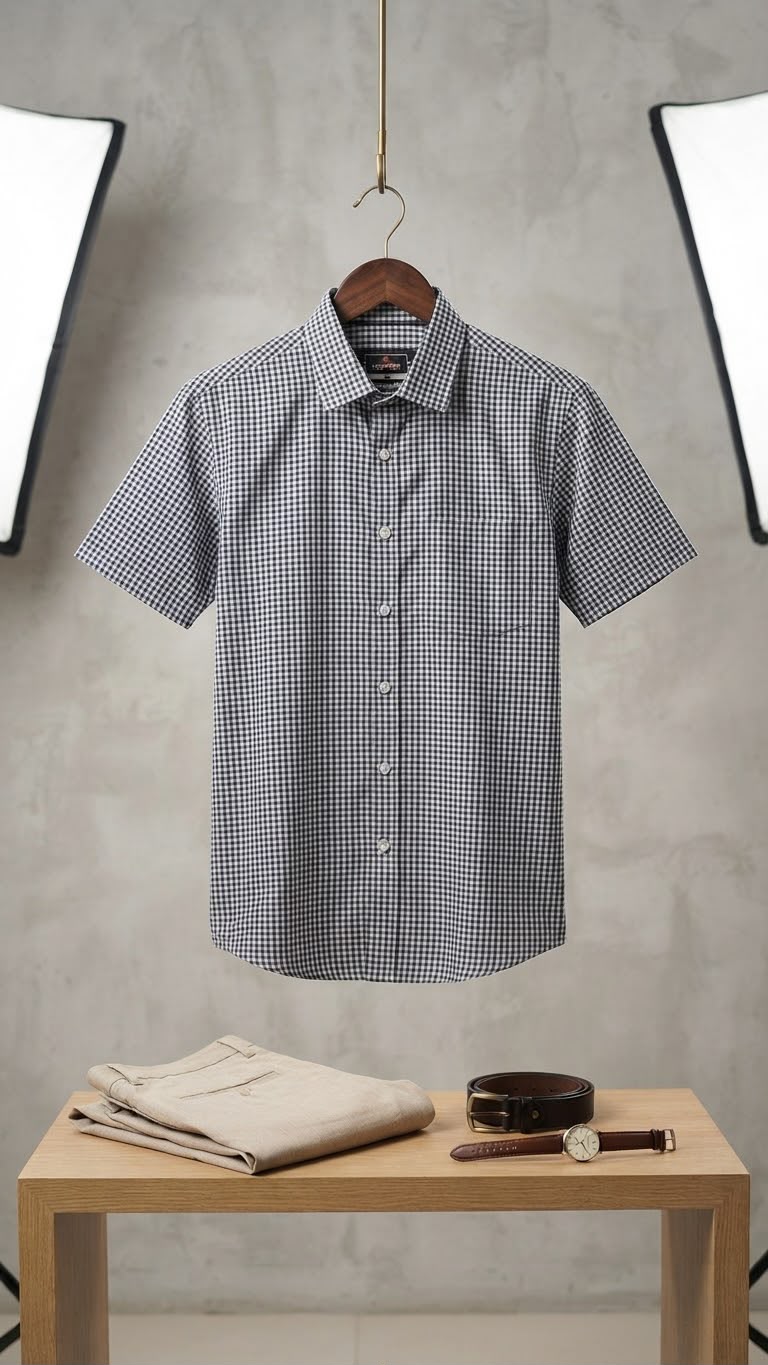 Burgundy Check Shirt