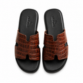 Croco Leather Sandal