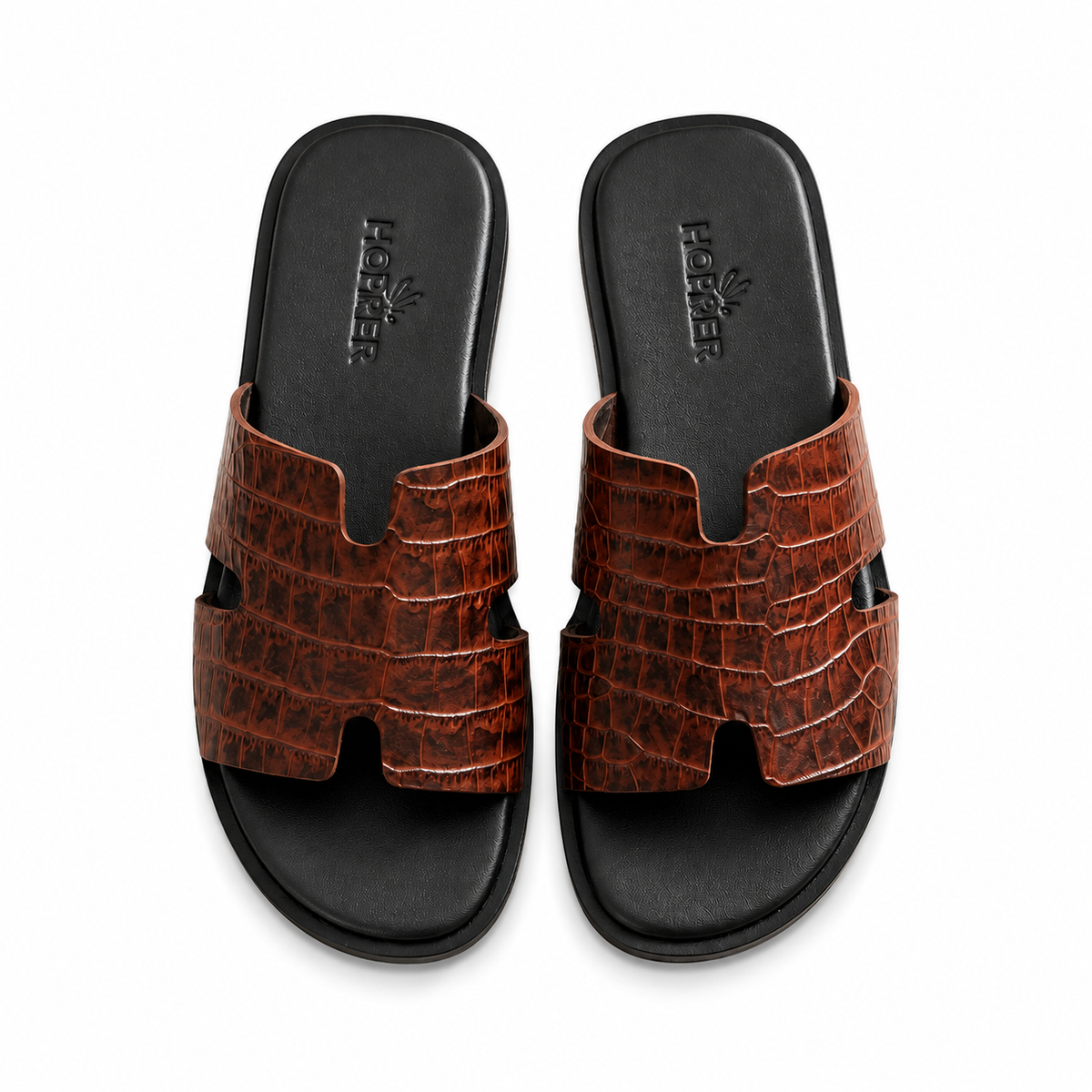 Croco Leather Sandal