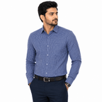 Classic Navy Grid Shirt