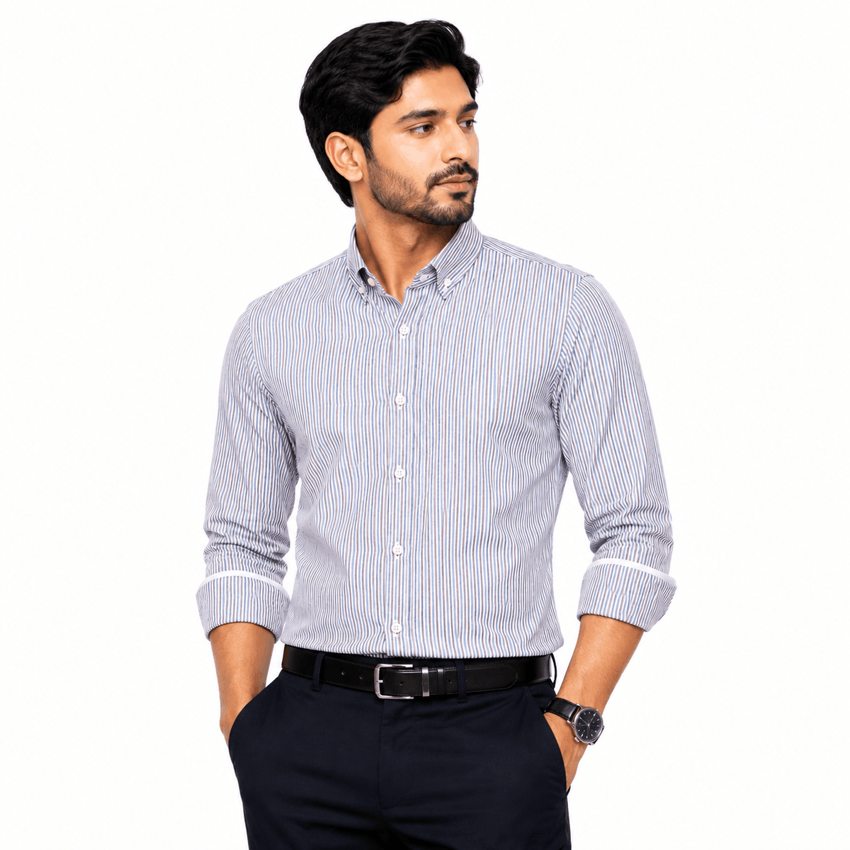 Classic Multi-Stripe Formal Shirt