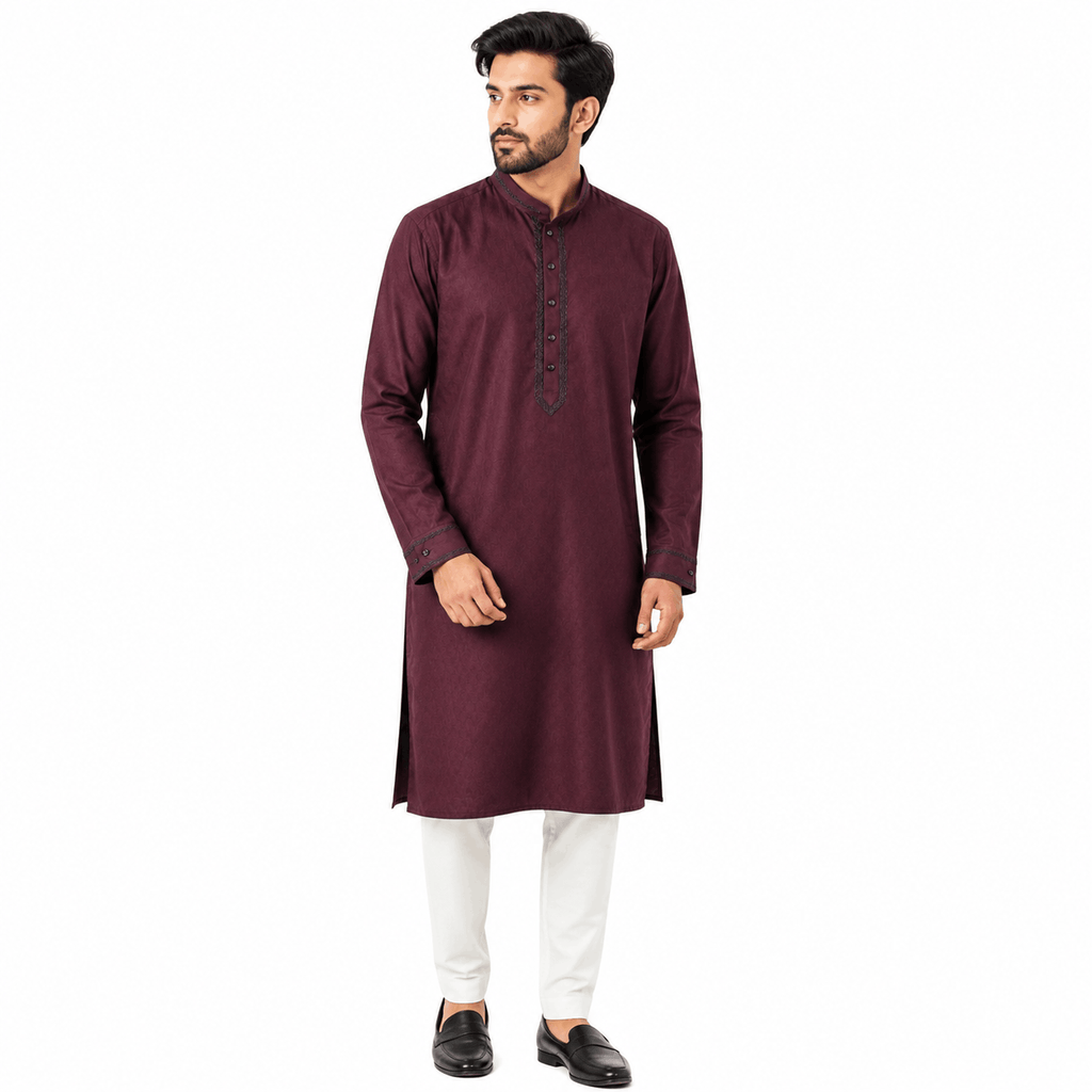 Maroon Heritage Premium Panjabi