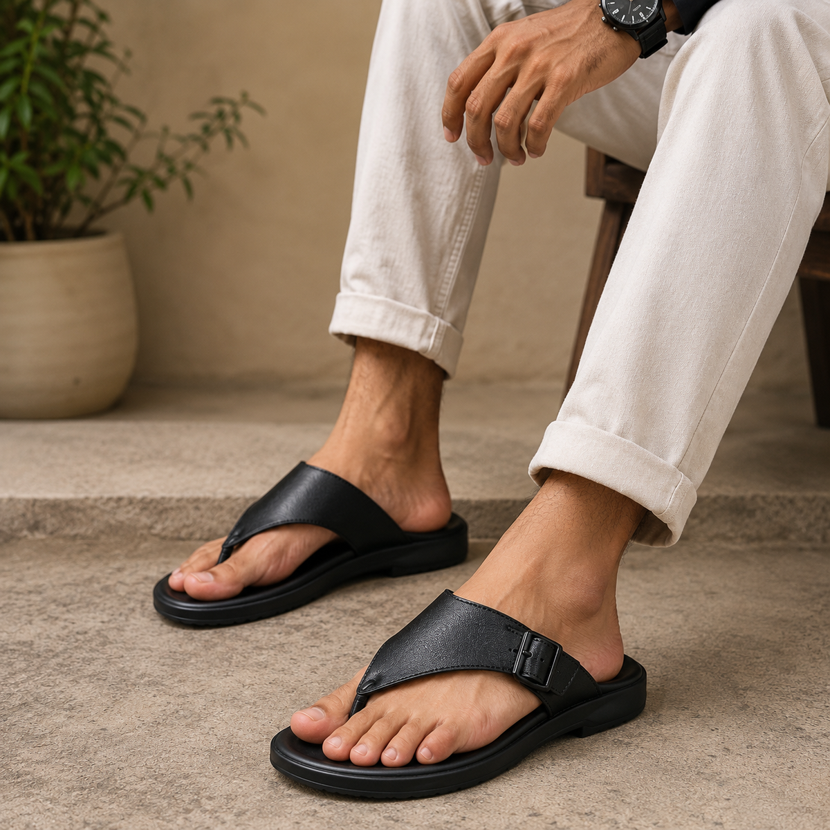 Black Veyra Sandals