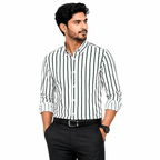 Green Stripe Formal Shirt